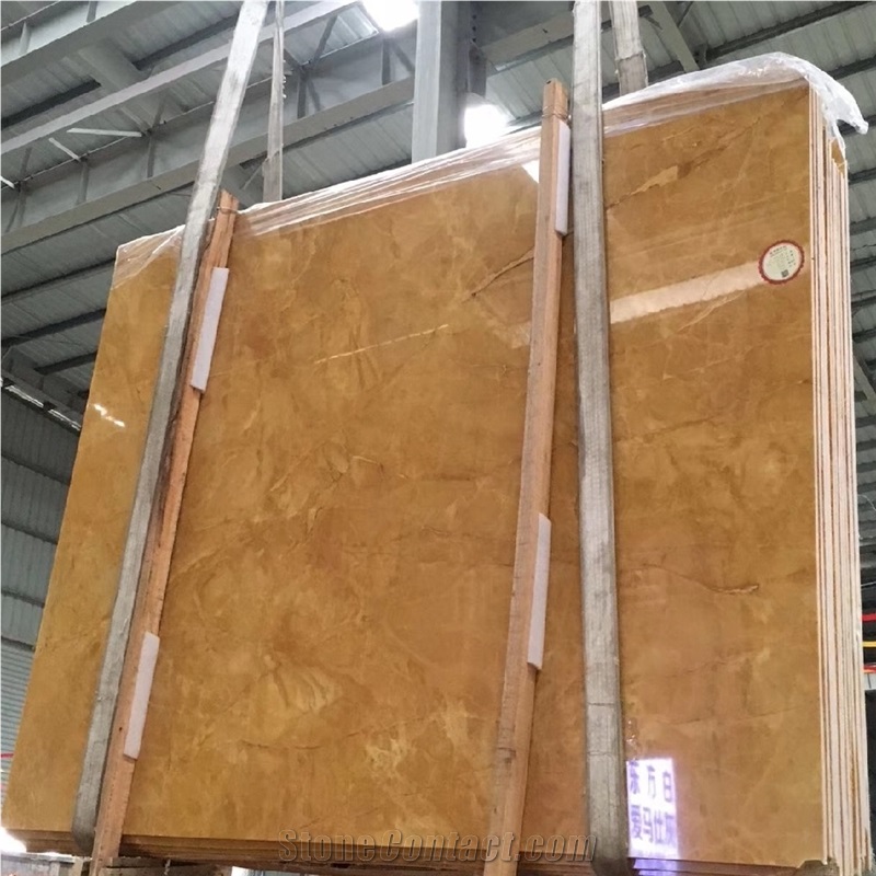 Gold Imperial Polished Marble Slabs for Wall Floor
