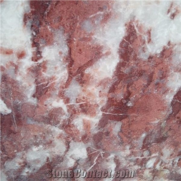 Red and White Marbles for Floor
