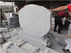 China Natural Grey Granite Polished Gravestones