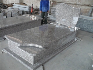 G664 Granite Single Headstones Polished Tombstones