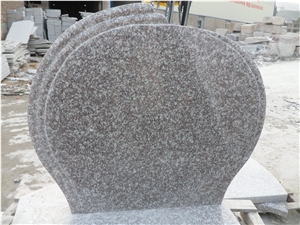 Single G664 Granite Headstones Polished Tombstones