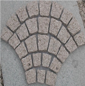 Urban Pavement Granite Cube Stone on Mesh Drainage