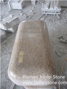 G682 Yellow Rust Stone, Outdoor Stone Chair