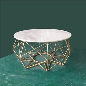 Furniturejazz White Marble Tea Tabletop