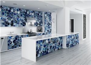 Luxury Blue Agate in Kitchen