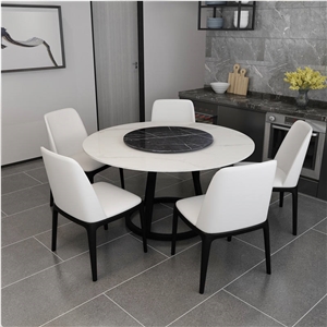 Modern White Marble Tabletop for Dining Room