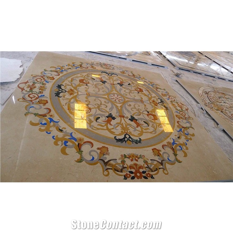 Natural Polished Medallions Waterjet Marble