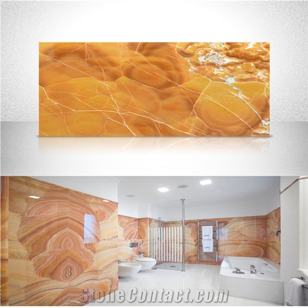 Orange Onyx for Indoor Decoration