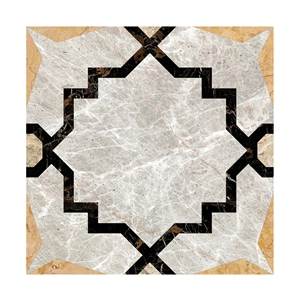 Waterjet Marble Floor Tile Customized Desig
