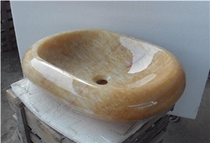 Turkey Popular Cheap Honey Onyx Round Wash Basin