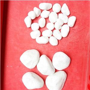 White Pebbles Garden Stones Round Shape