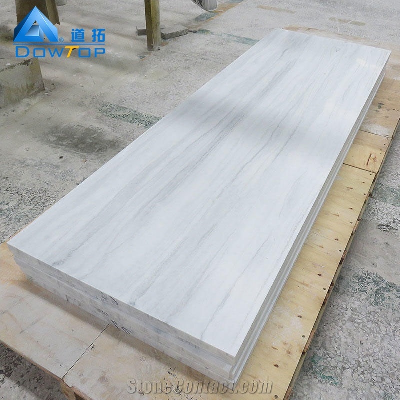 Artificial Marble White Imitation Wood Grain Slab