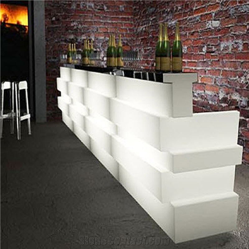Artificial Onyx Marble Led Countertop Bar Counter