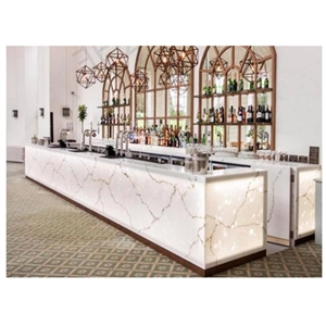 Artificial Onyx Marble Led Countertop Bar Counter