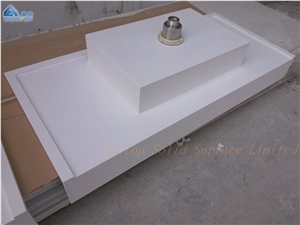 Artificial Stone Pure White Acrylic Vanity Tops