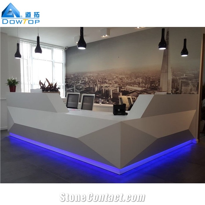 Bank Artificial Stone Countertop Reception Desk