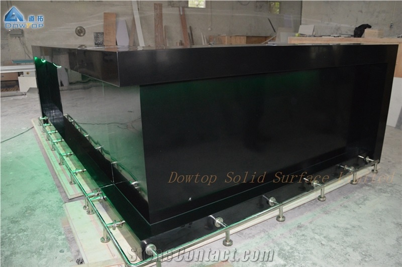 Black Bar Counter Artificial Stone Countertop