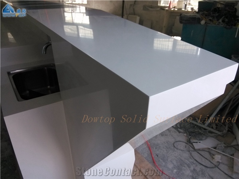 Boat Shape Bar Counter Solid Surface Top