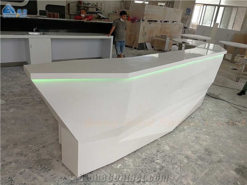 Boat Shape Cafe Shop Stone Top Service Counter