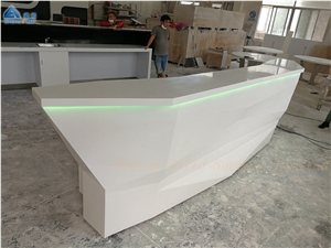 Boat Shape Cafe Shop Stone Top Service Counter