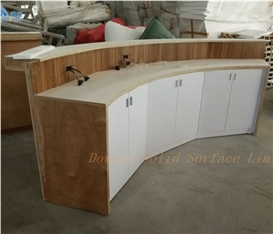 Cararra Marble White Texture Reception Desk