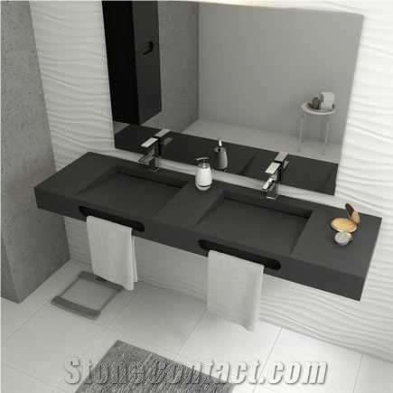 Corian Solid Surface Bathroom Vanity Countertop