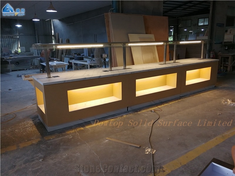 Custom Artificial Stone Buffet Counter Table