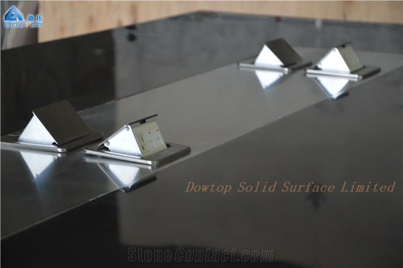 Custom Black Meeting Table Modern Design