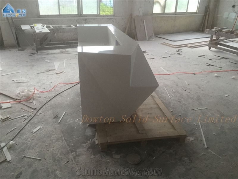 Customized Artificial Stone Reception Desk