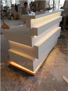 Customized Solid Surface Modern Salon Front Desk