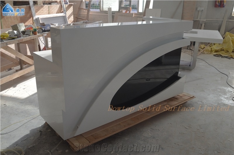 Customized Solid Surface Reception Counter Desk