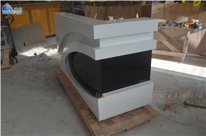 Customized Solid Surface Reception Counter Desk