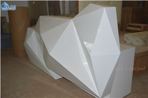 Diamond Shape Office Reception Desk Counter