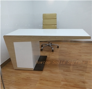 Elegant Quartz Table Top Office Manager Desk