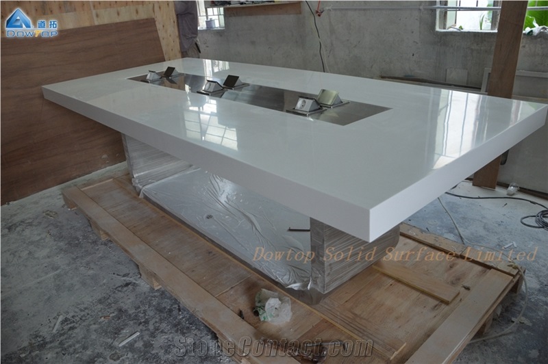 Glossy White Conference Table Designs