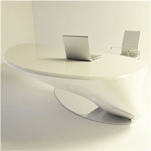 Glossy White Home Office Table