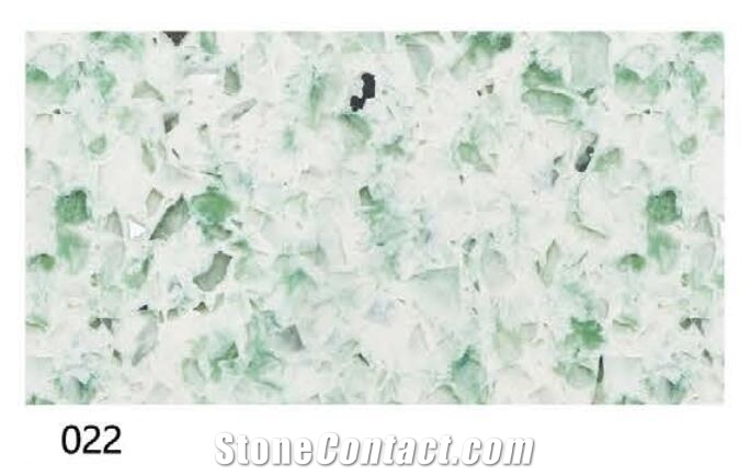 Green and White Quartz 022