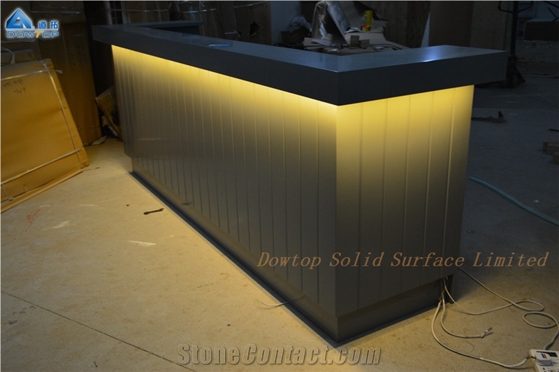Grey Artificial Stone Reception Desk Countertop