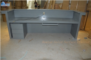 Grey Artificial Stone Reception Desk Countertop