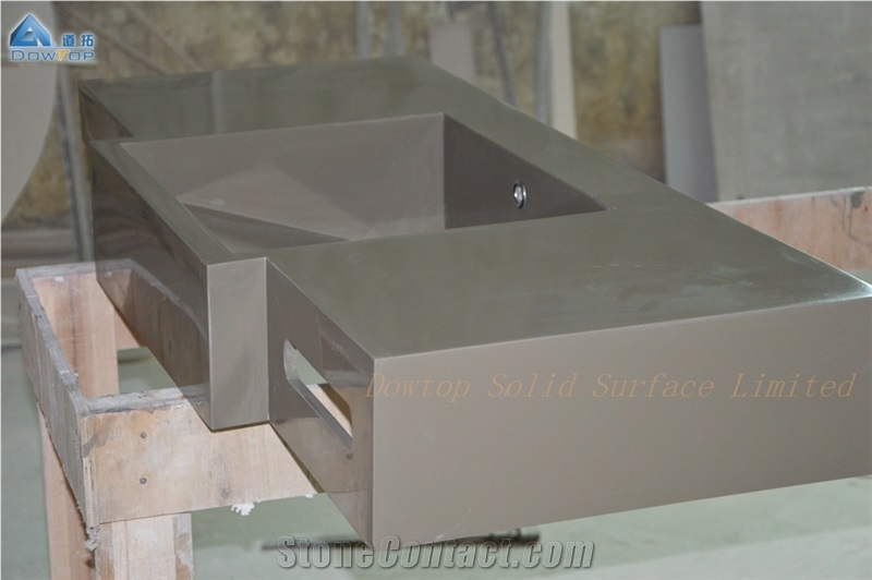 Grey Corian Solid Surface Sink