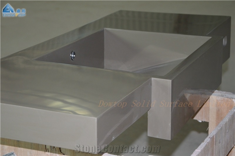 Grey Corian Solid Surface Sink