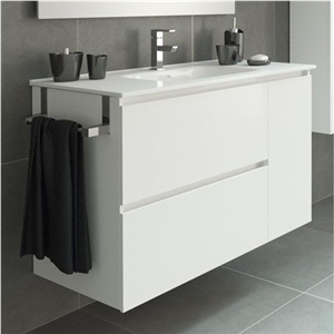 High Glossy White Solid Surface Bathroom Basin