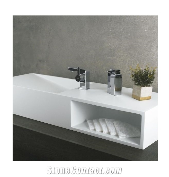 High Grade Solid Surface Hotel Bathroom Sink