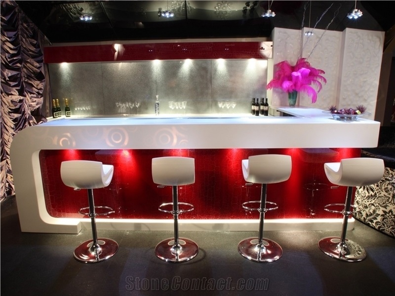 Led Glossy Acrylic Night Bar Counter