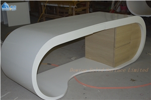 Luxury Glossy Stone Table Top Office Goggle Desk