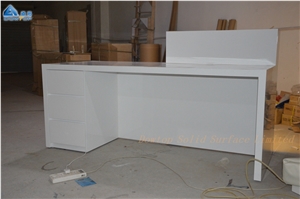 Man-Made Stone Furniture White Reception Counter
