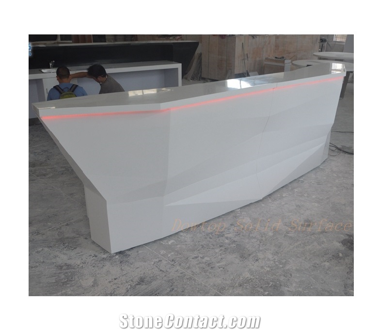 Modern Corian Boat Shaped Night Bar Counter