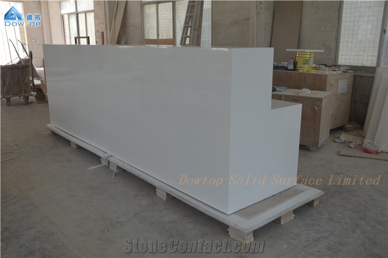 Modified Acrylic Solid Surface Reception Desk