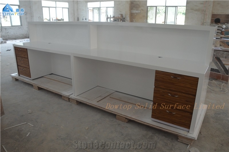 Modified Acrylic Solid Surface Reception Desk