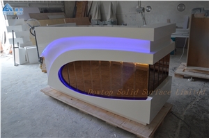 Office Reception Desk Solid Surface Table Top